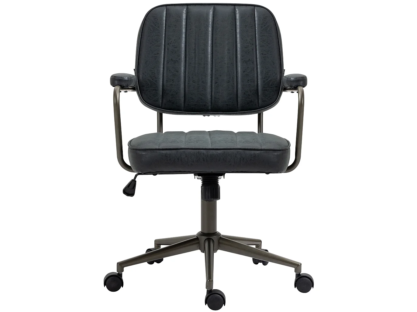 Bürostuhl - Kunstleder - antik schwarz - Natrona