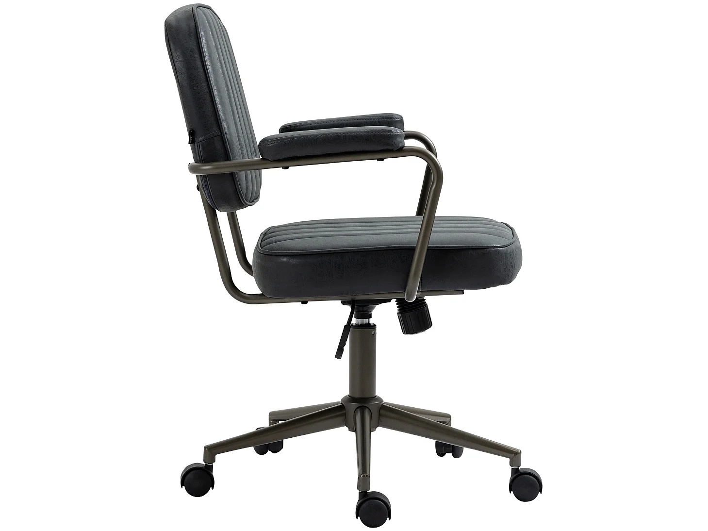Bürostuhl - Kunstleder - antik schwarz - Natrona