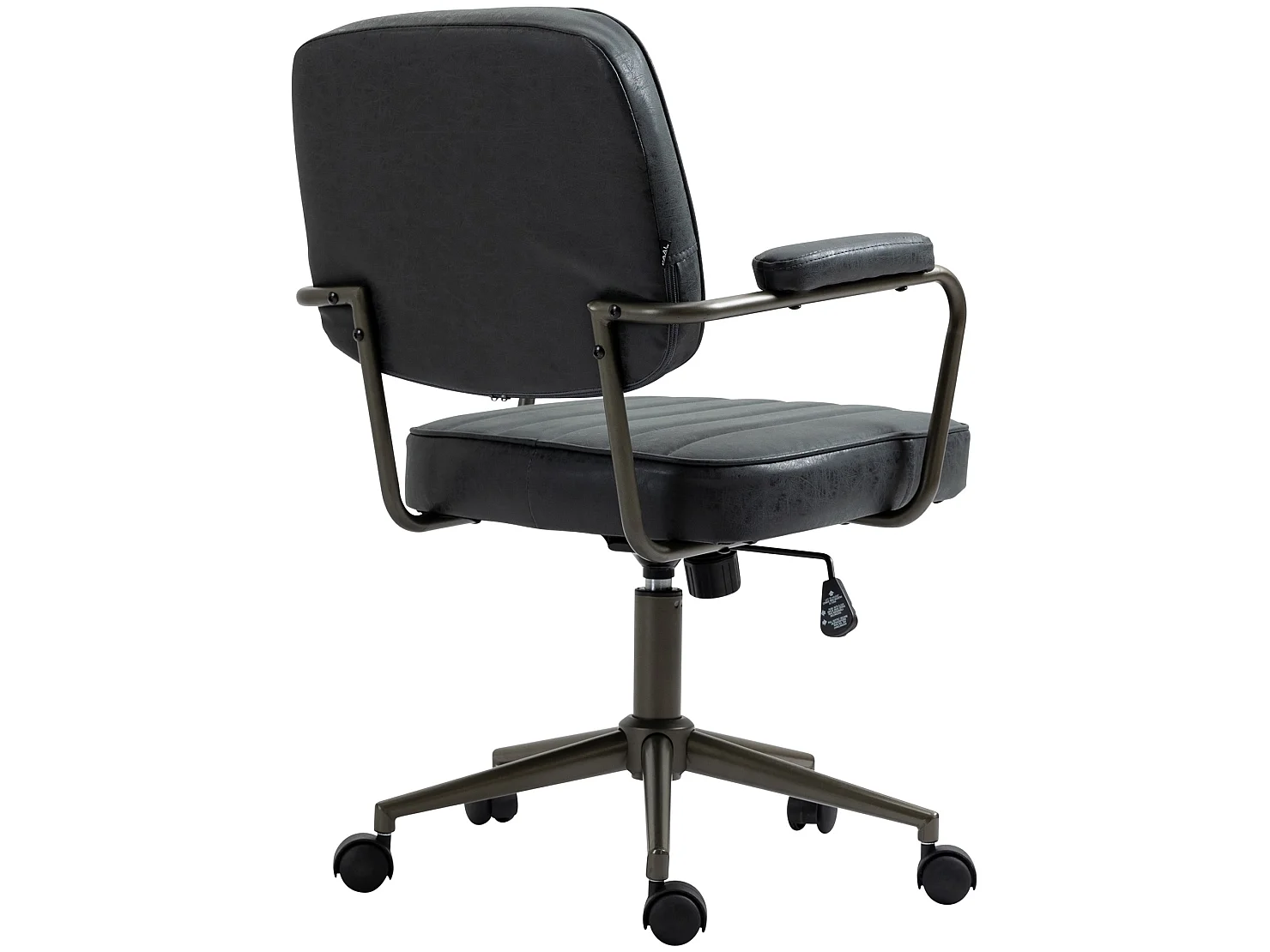 Bürostuhl - Kunstleder - antik schwarz - Natrona