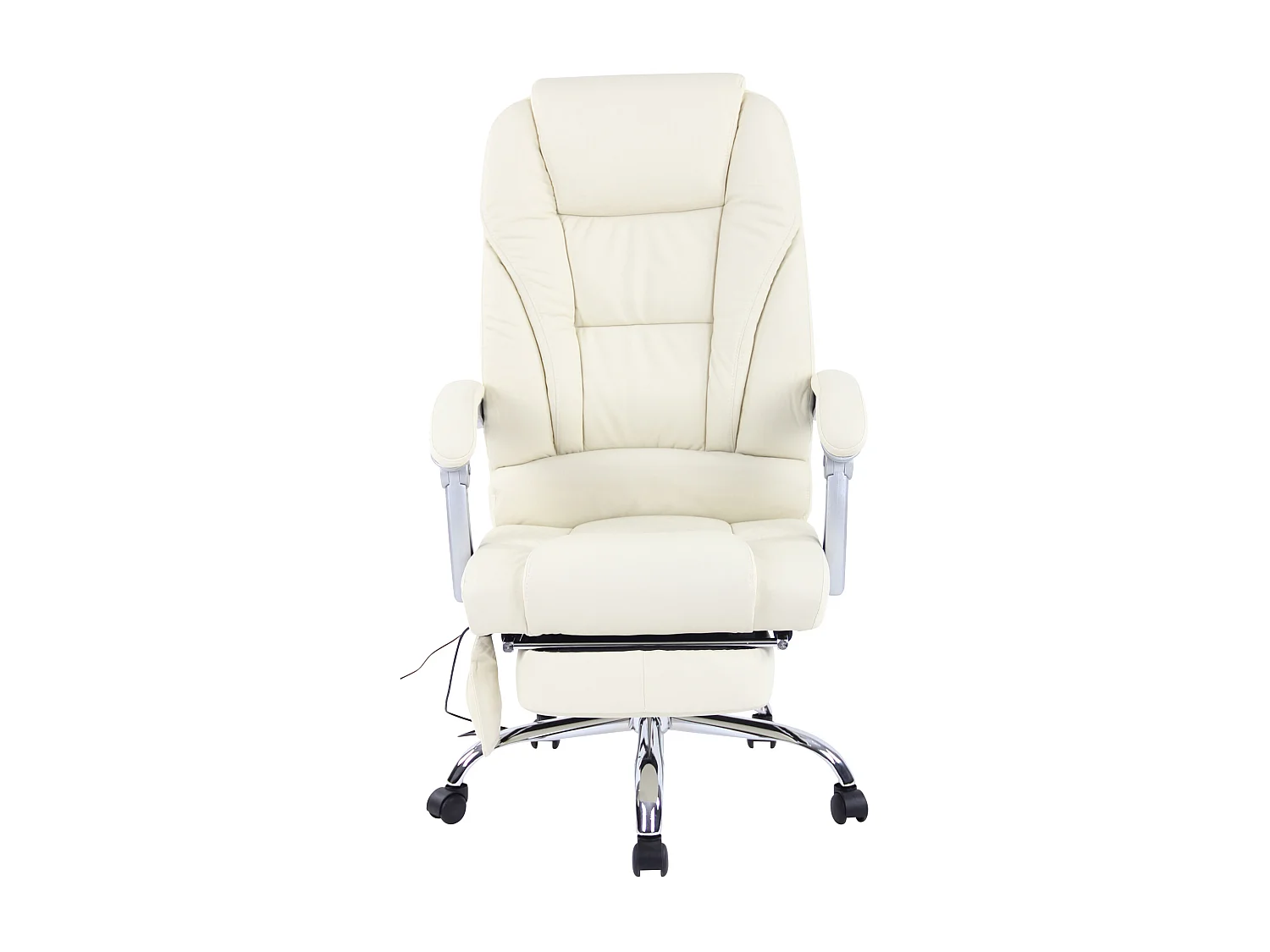 Chaise de bureau - Véritable cuir - Crème - Pacific