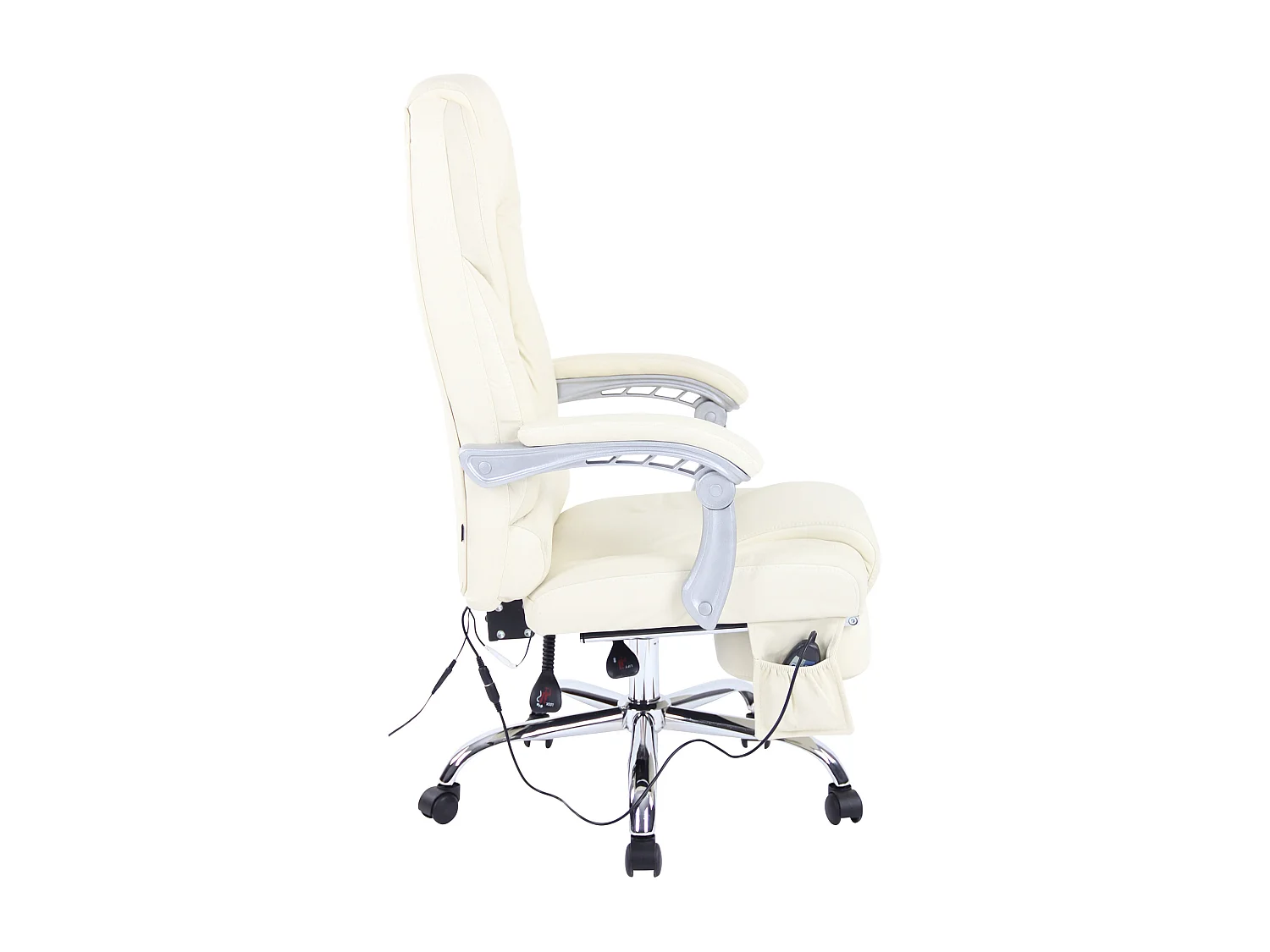 Chaise de bureau - Véritable cuir - Crème - Pacific