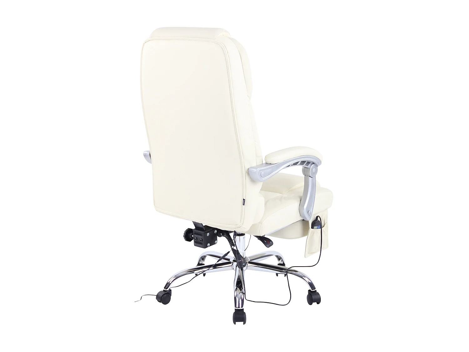 Chaise de bureau - Véritable cuir - Crème - Pacific