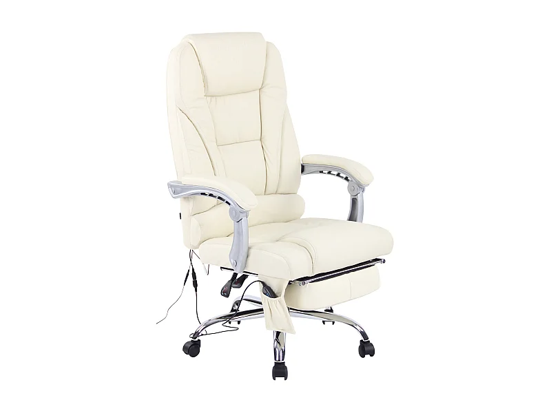Bürosessel - Echtleder - creme - Pacific