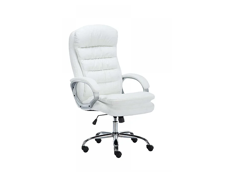Chaise de bureau - Similicuir - Blanc - XXL Vancouver