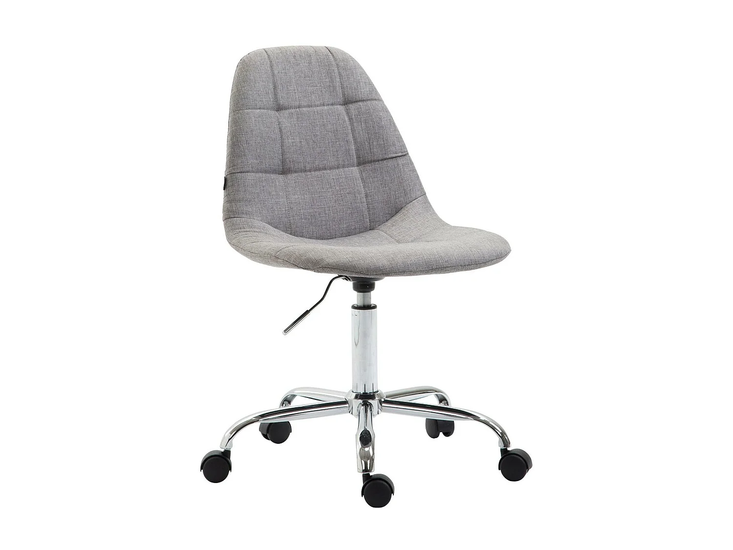 Chaise de bureau - Tissu & Métal chromé - Gris - Reims