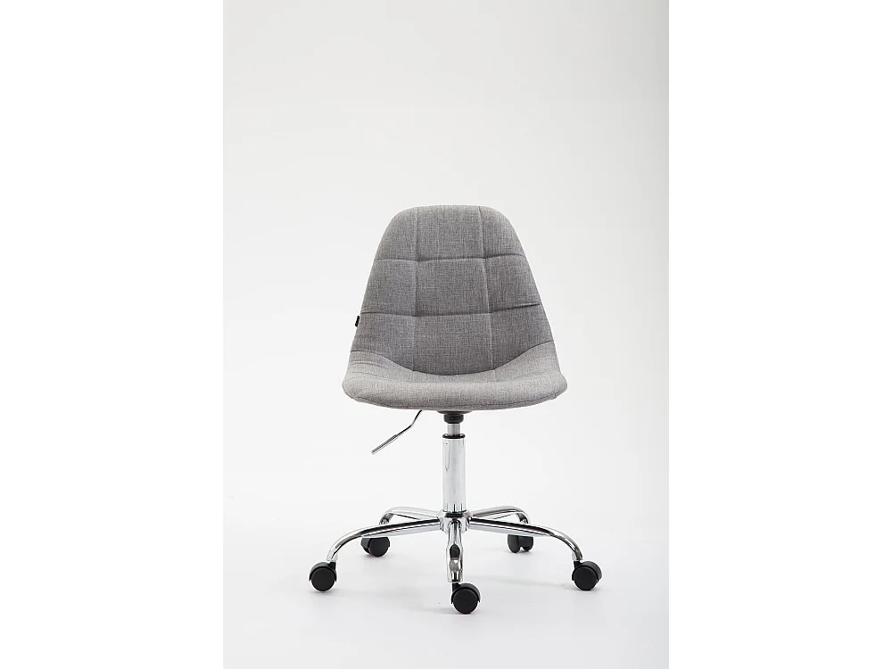 Chaise de bureau - Tissu & Métal chromé - Gris - Reims