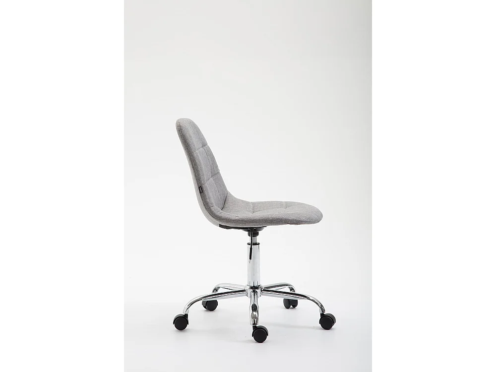 Chaise de bureau - Tissu & Métal chromé - Gris - Reims