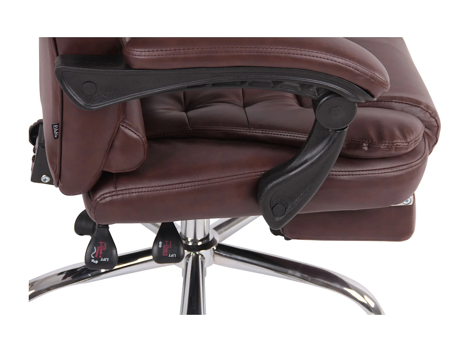 Chaise de bureau - Similicuir - Bordeaux - Oxygen