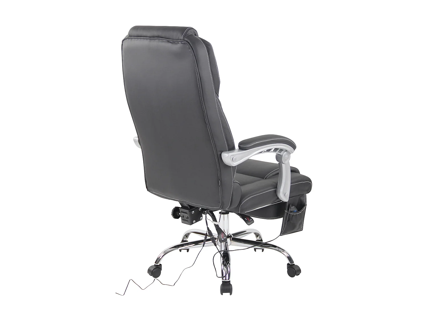 Bureaustoel - Echt leer - zwart - Pacific