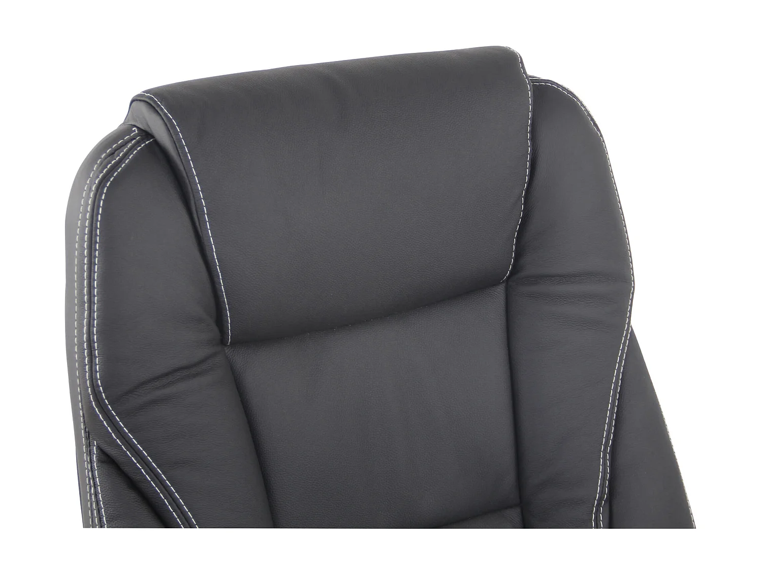 Bureaustoel - Echt leer - zwart - Pacific