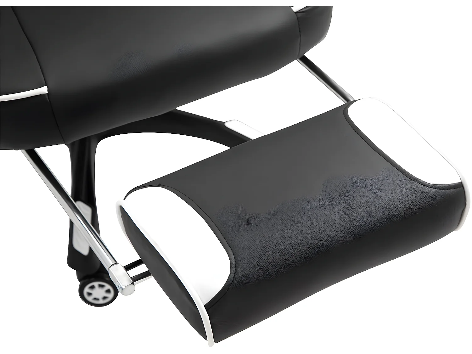 Chaise de bureau - Similicuir & Plastique - Noir / Blanc - Tilos