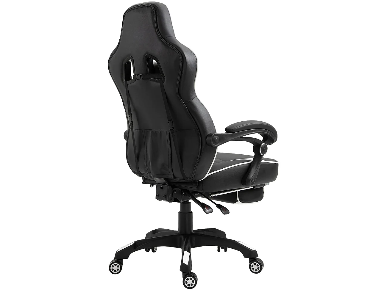 Chaise de bureau - Similicuir & Plastique - Noir / Blanc - Tilos