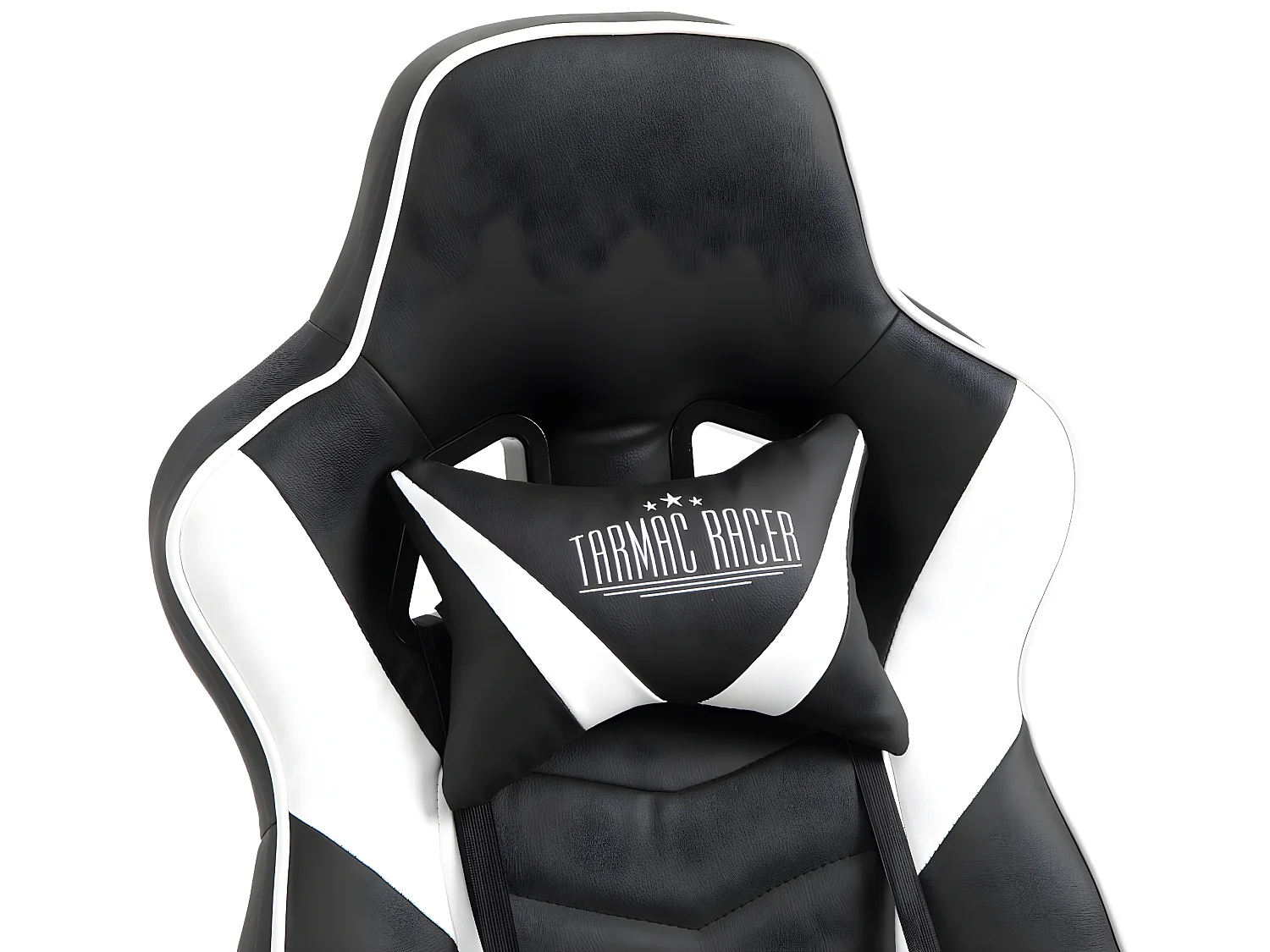 Chaise de bureau - Similicuir & Plastique - Noir / Blanc - Tilos