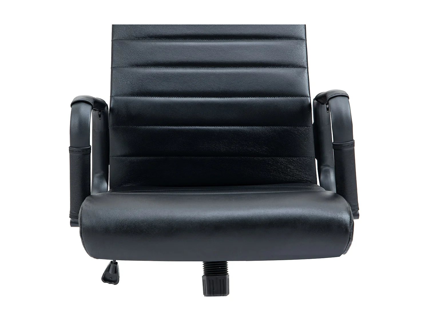 Bürosessel - Echtleder - schwarz/schwarz - Kolumbus