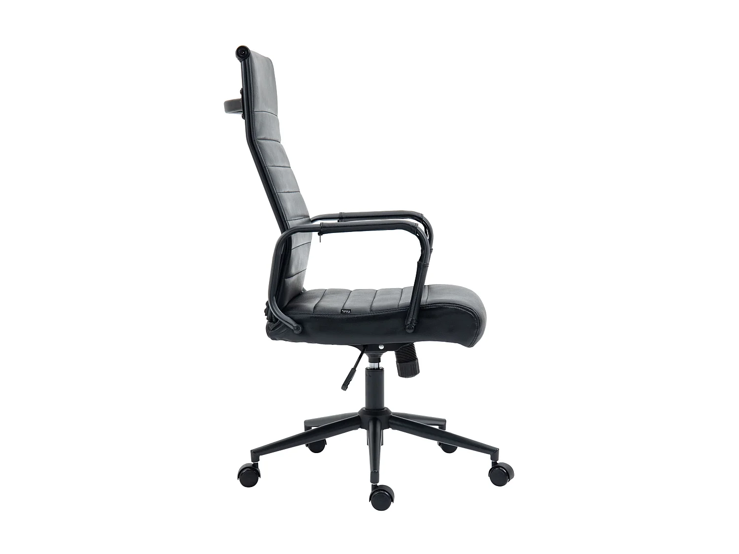 Bureaustoel - Echt leer - zwart/zwart - Kolumbus