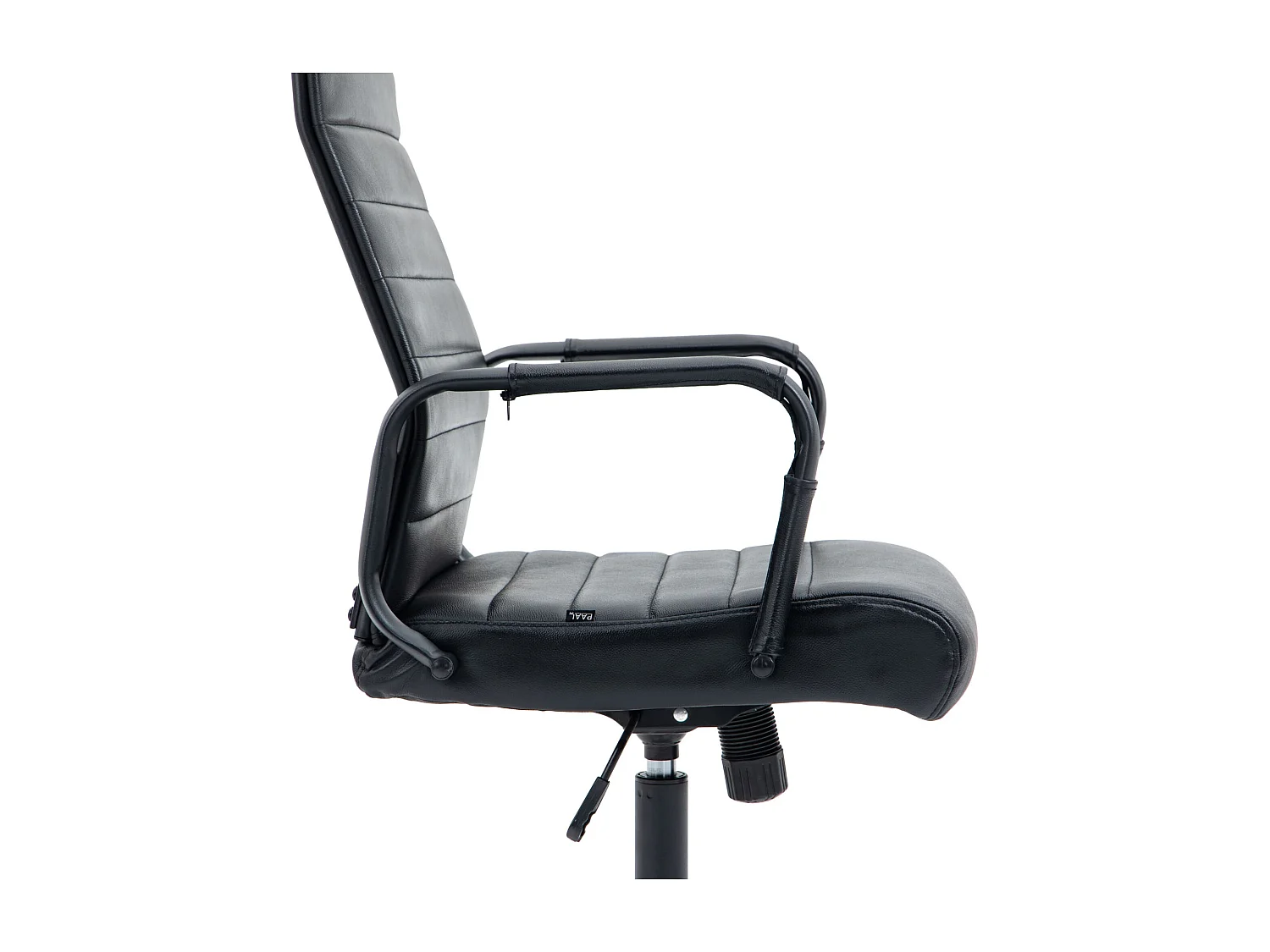 Bureaustoel - Echt leer - zwart/zwart - Kolumbus