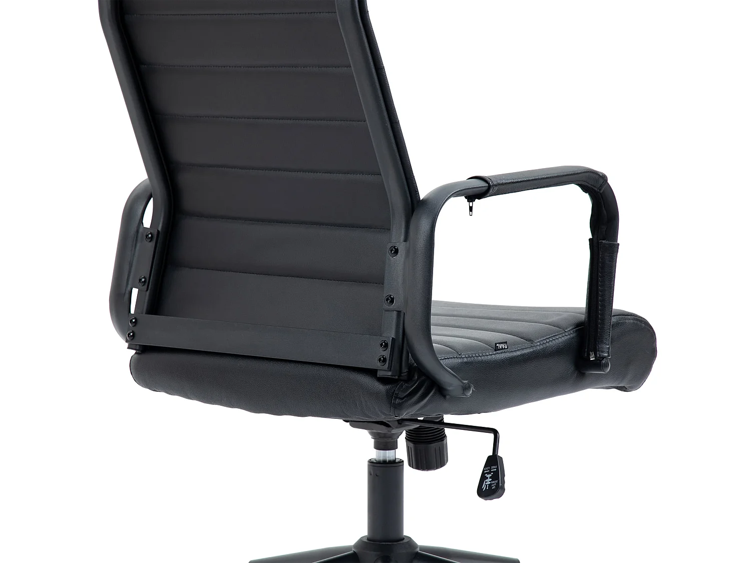 Bureaustoel - Echt leer - zwart/zwart - Kolumbus