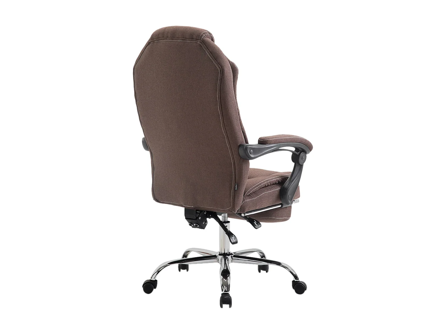 Chaise de bureau - Tissu & Noyer - Marron - Castle