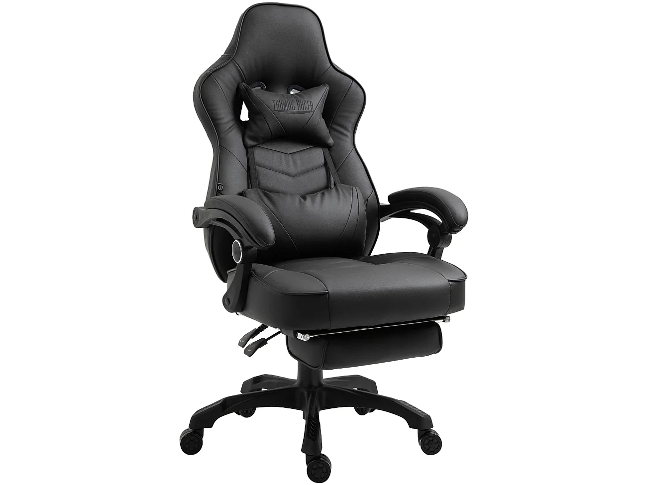 Bürostuhl - Kunstleder & Kunststoff - schwarz/schwarz - Tilos