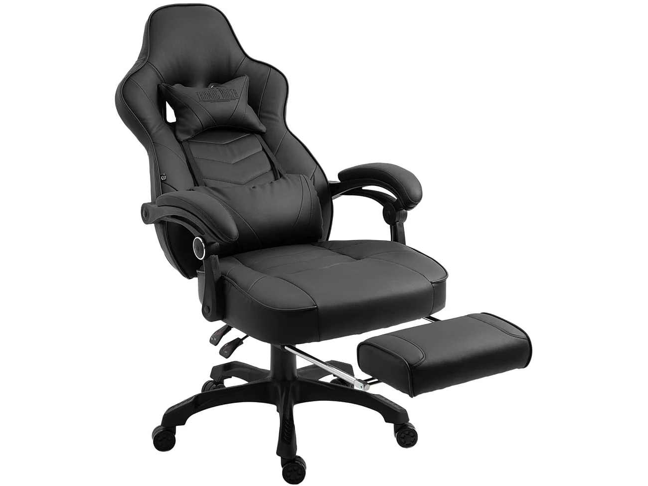 Bürostuhl - Kunstleder & Kunststoff - schwarz/schwarz - Tilos