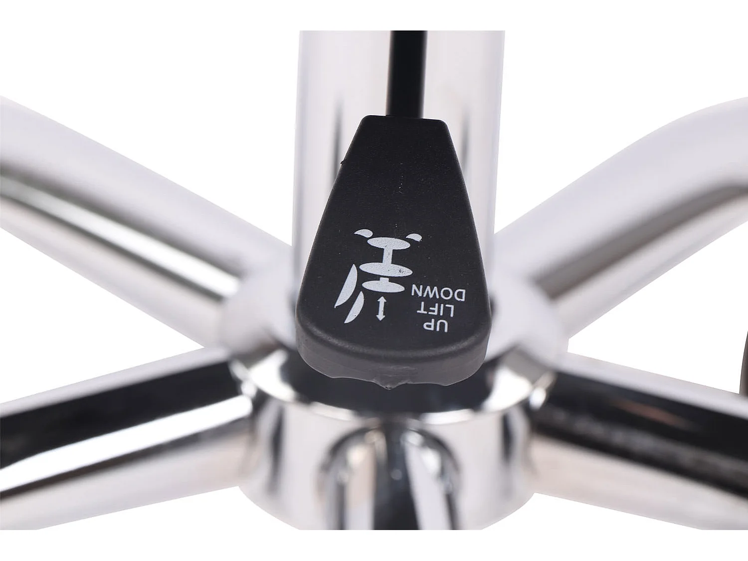 Chaise de bureau - Tissu & Métal chromé - Gris foncé - Deli PRO