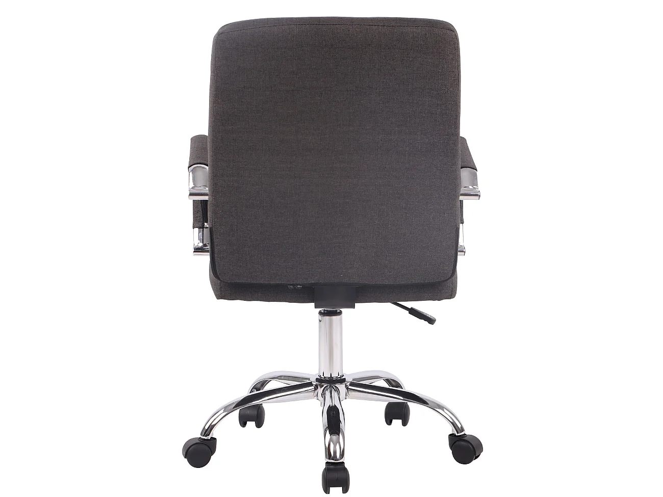 Chaise de bureau - Tissu & Métal chromé - Gris foncé - Deli PRO