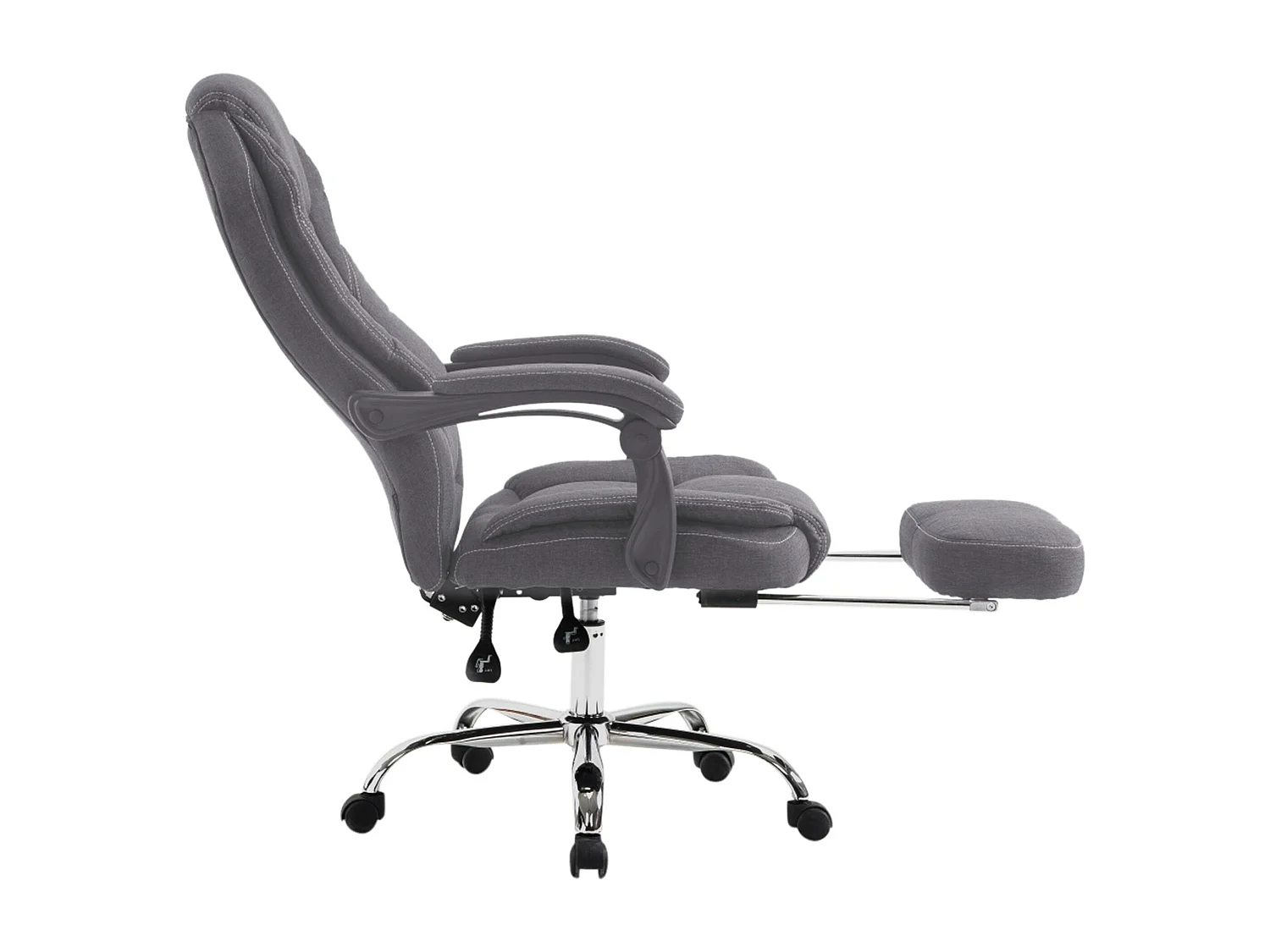 Chaise de bureau - Tissu - Gris - Castle