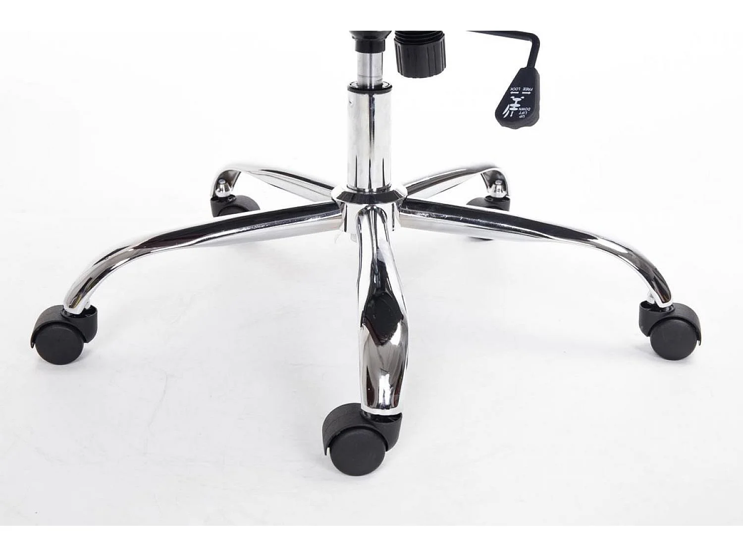 Bureaustoel - Kunstleer & Metaal in chroomoptiek - grijs - Thor