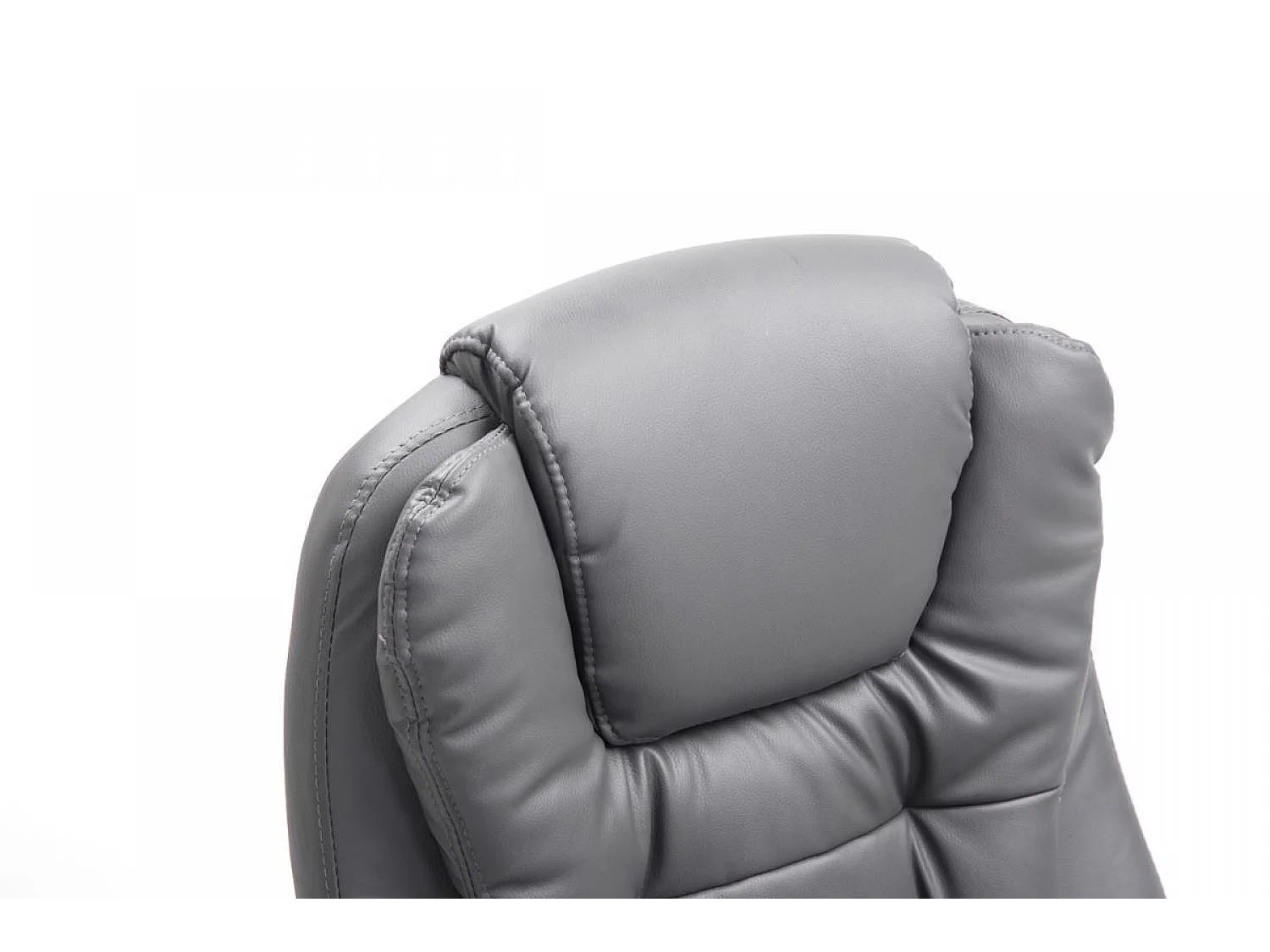 Chaise de bureau - Similicuir & Métal chromé - Gris - Thor