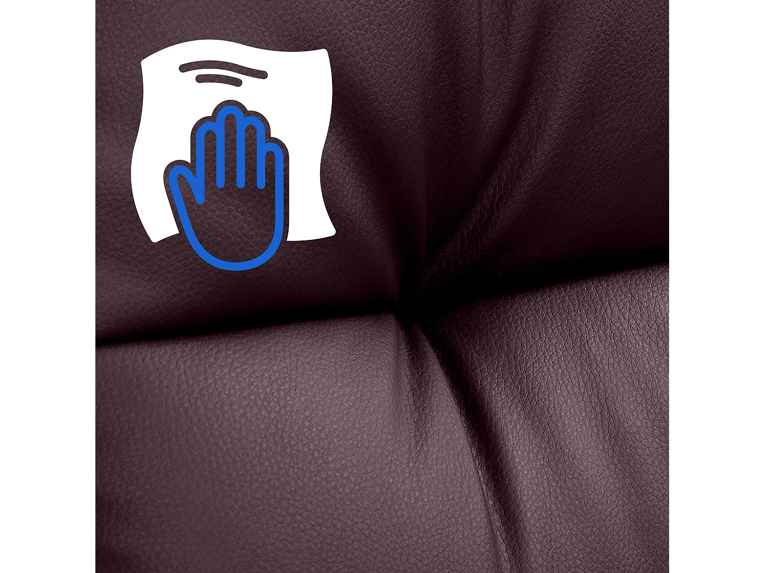 Chaise de bureau - Similicuir & Métal chromé - Bordeaux - Poseidon