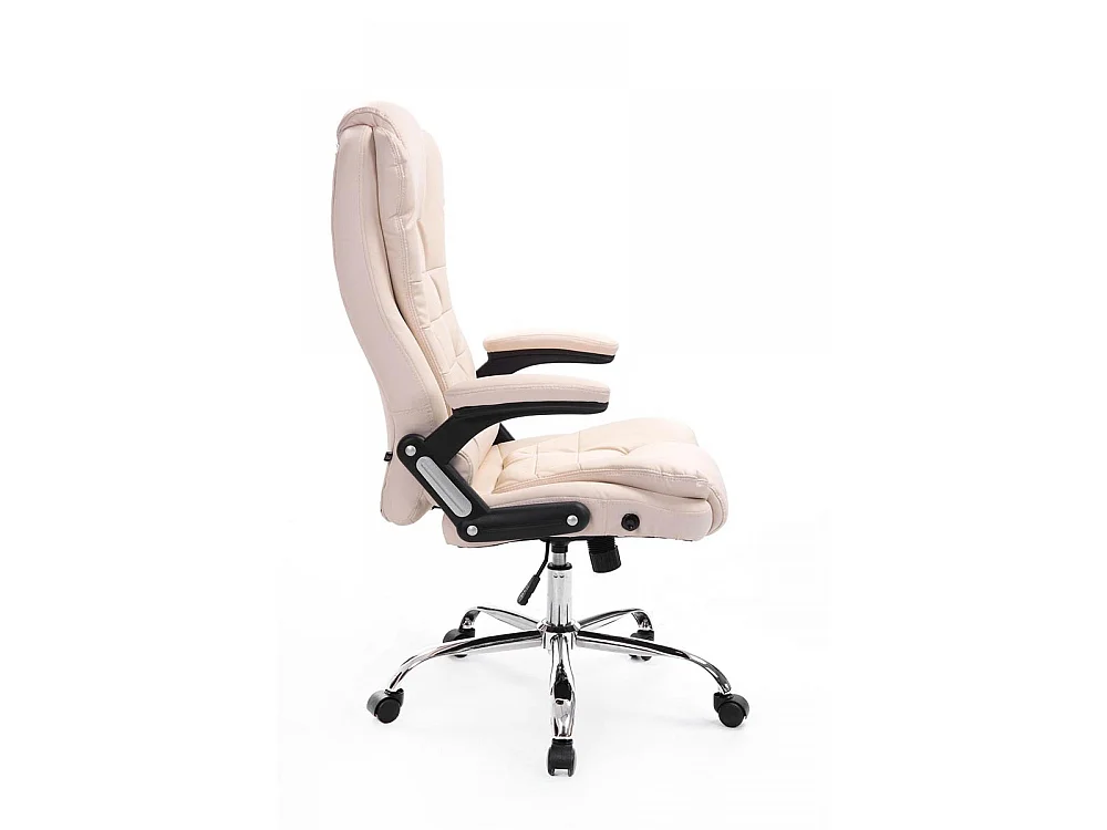 Chaise de bureau - Similicuir - Crème - Thor