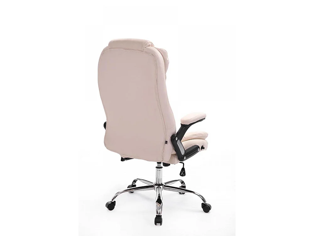 Chaise de bureau - Similicuir - Crème - Thor