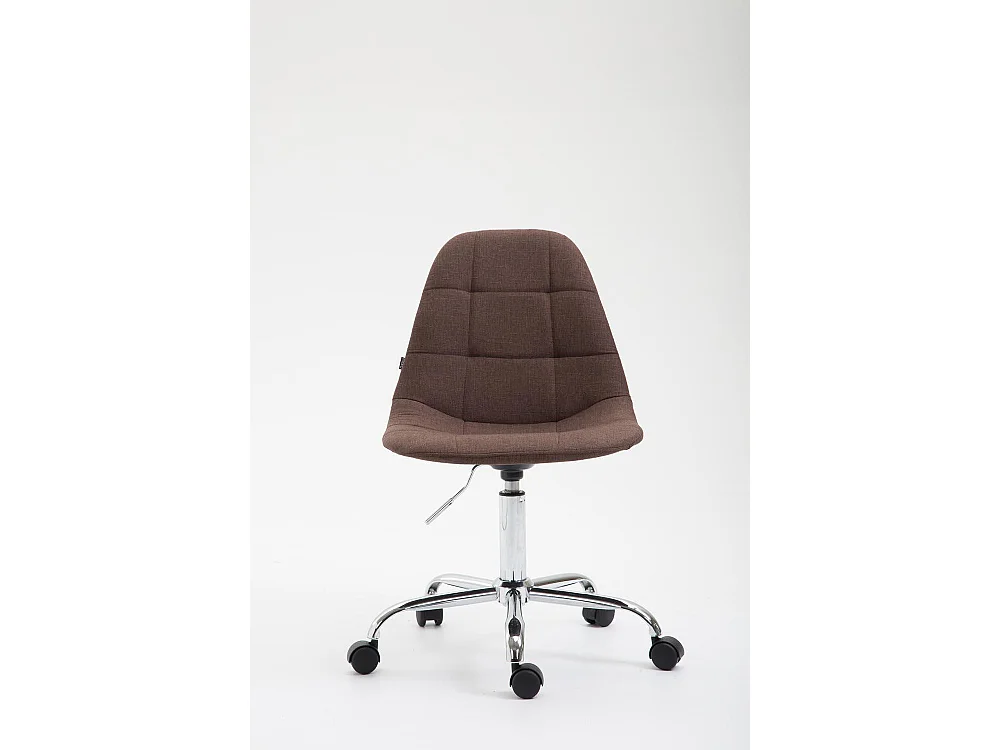 Chaise de bureau - Tissu & Métal chromé - Marron - Reims