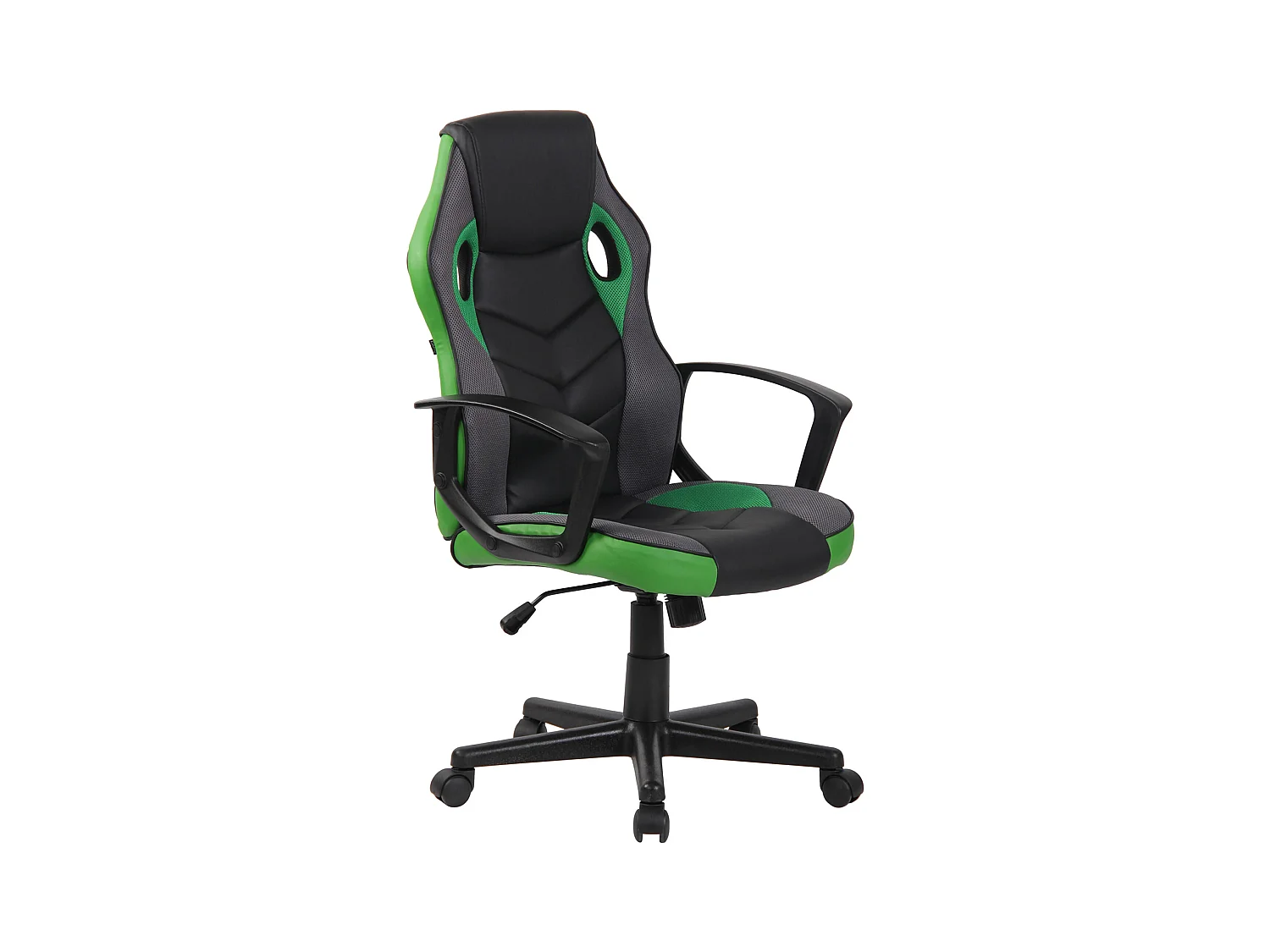 Chaise de bureau - Tissu & Plastique - Noir / Vert - Glendale