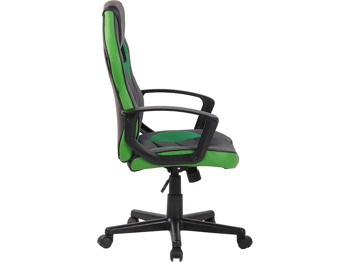 Chaise de bureau - Tissu & Plastique - Noir / Vert - Glendale
