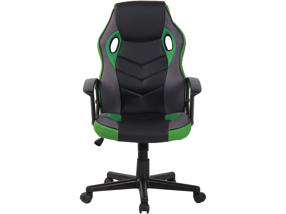 Chaise de bureau - Tissu & Plastique - Noir / Vert - Glendale