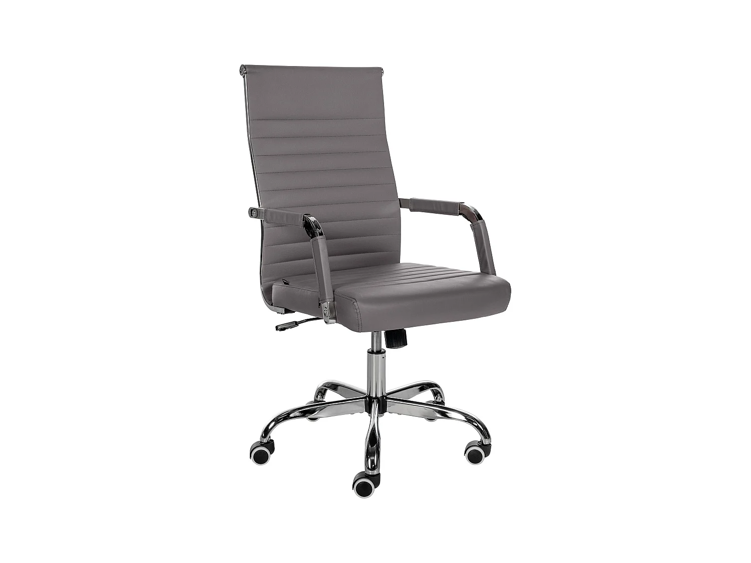 Chaise de bureau - Similicuir - Gris - Amadora