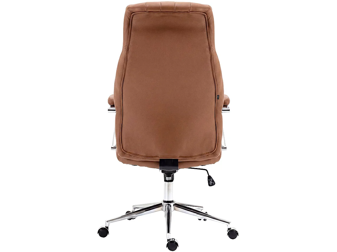 Chaise de bureau - Véritable cuir & Nature - Marron clair - Wigan