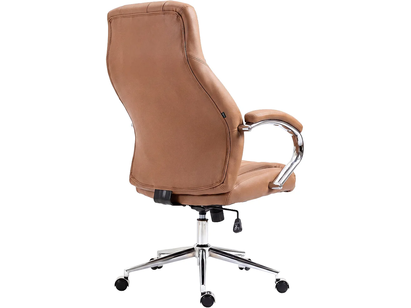 Chaise de bureau - Véritable cuir & Nature - Marron clair - Wigan