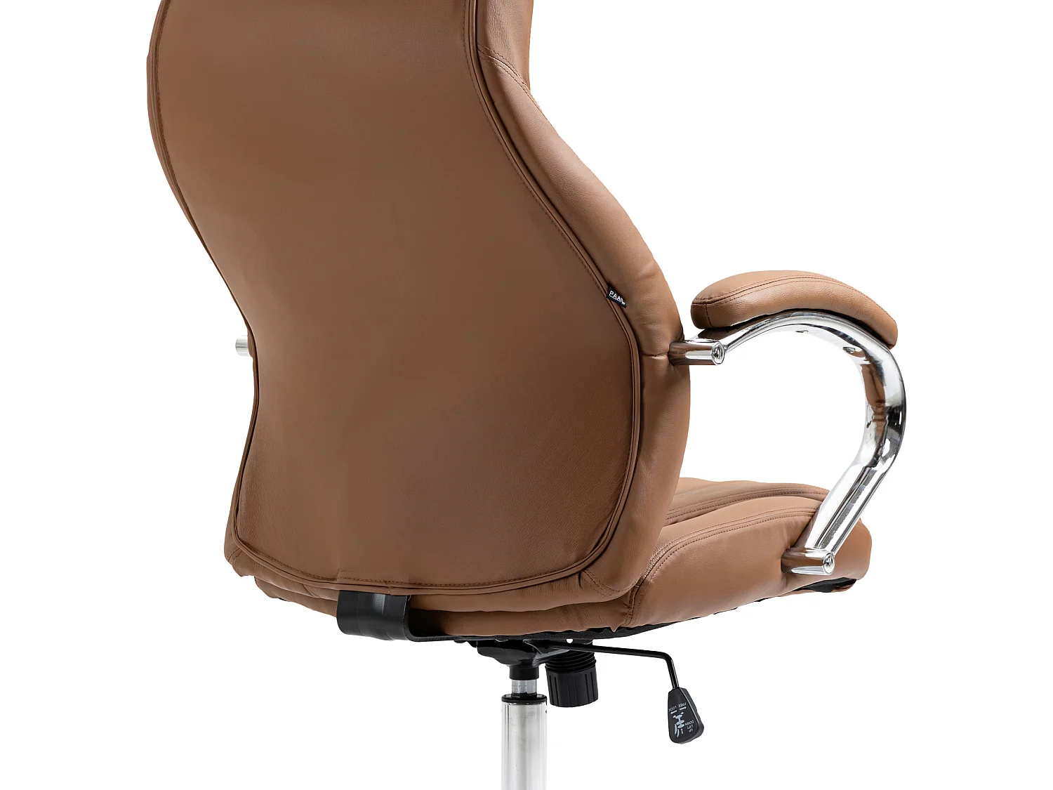 Chaise de bureau - Véritable cuir & Nature - Marron clair - Wigan
