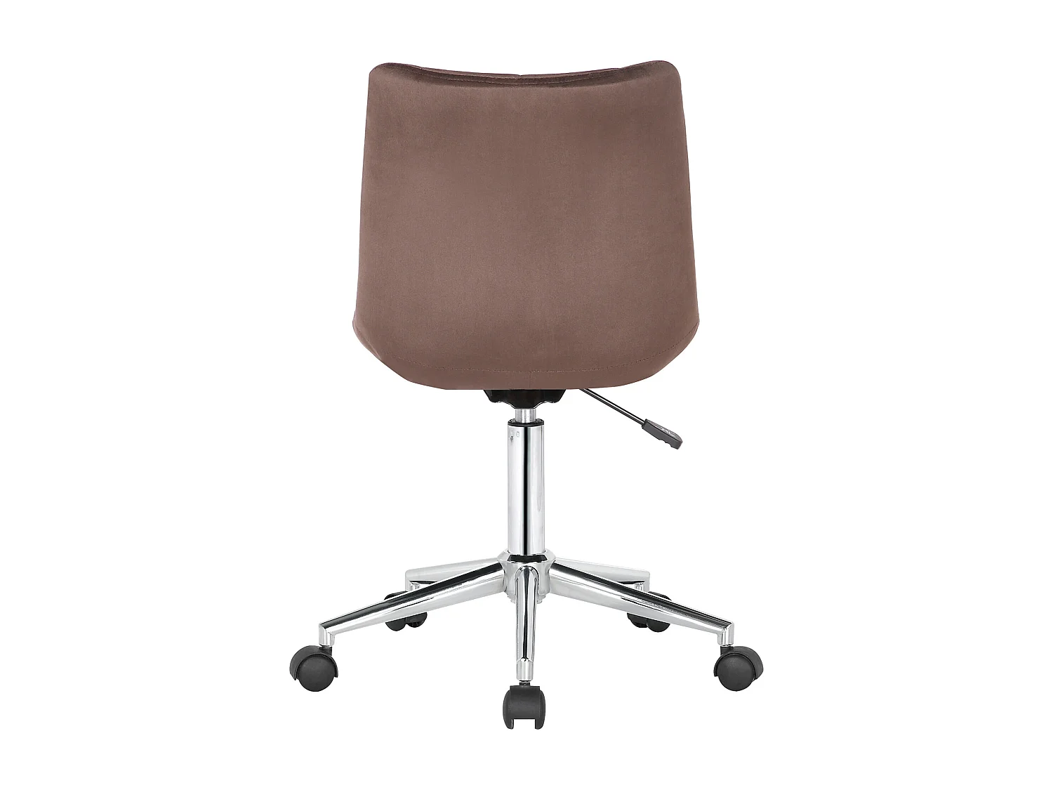 Bureaustoel - Fluweel & Metaal in chroomoptiek - bruin - Medford