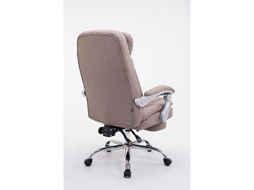 Chaise de bureau - Tissu - Taupe - XL Troy