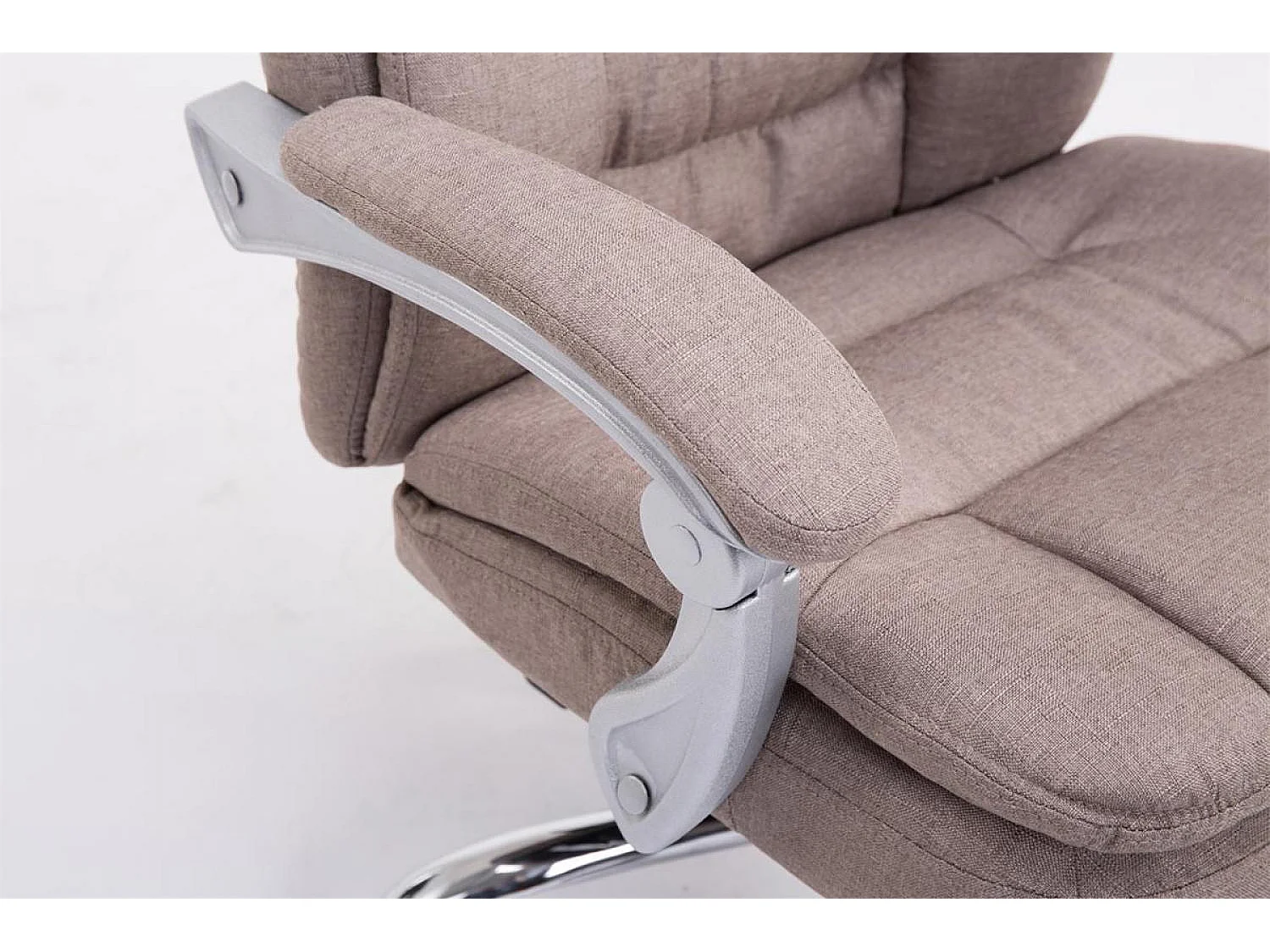 Chaise de bureau - Tissu - Taupe - XL Troy