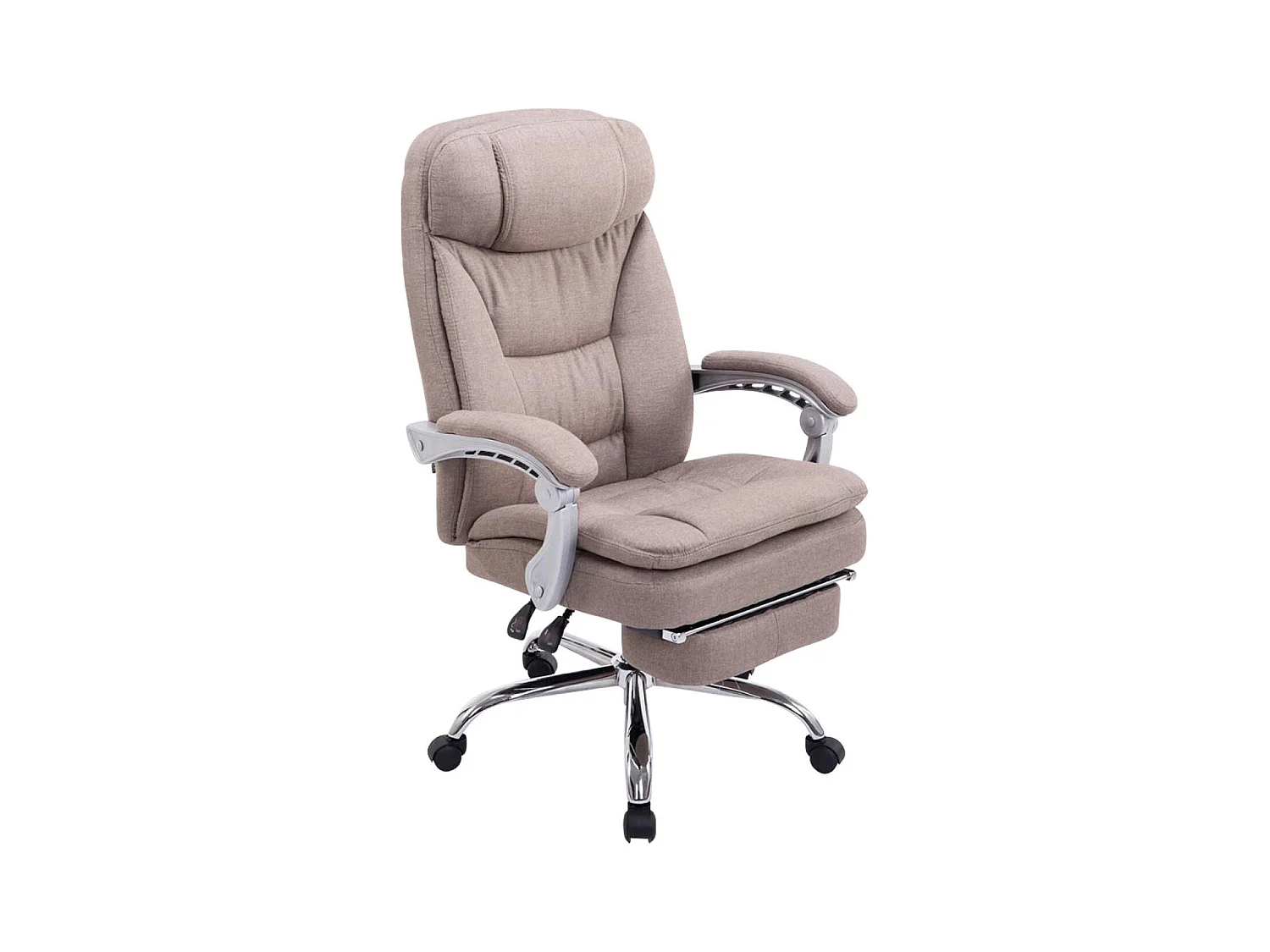 Chaise de bureau - Tissu - Taupe - XL Troy