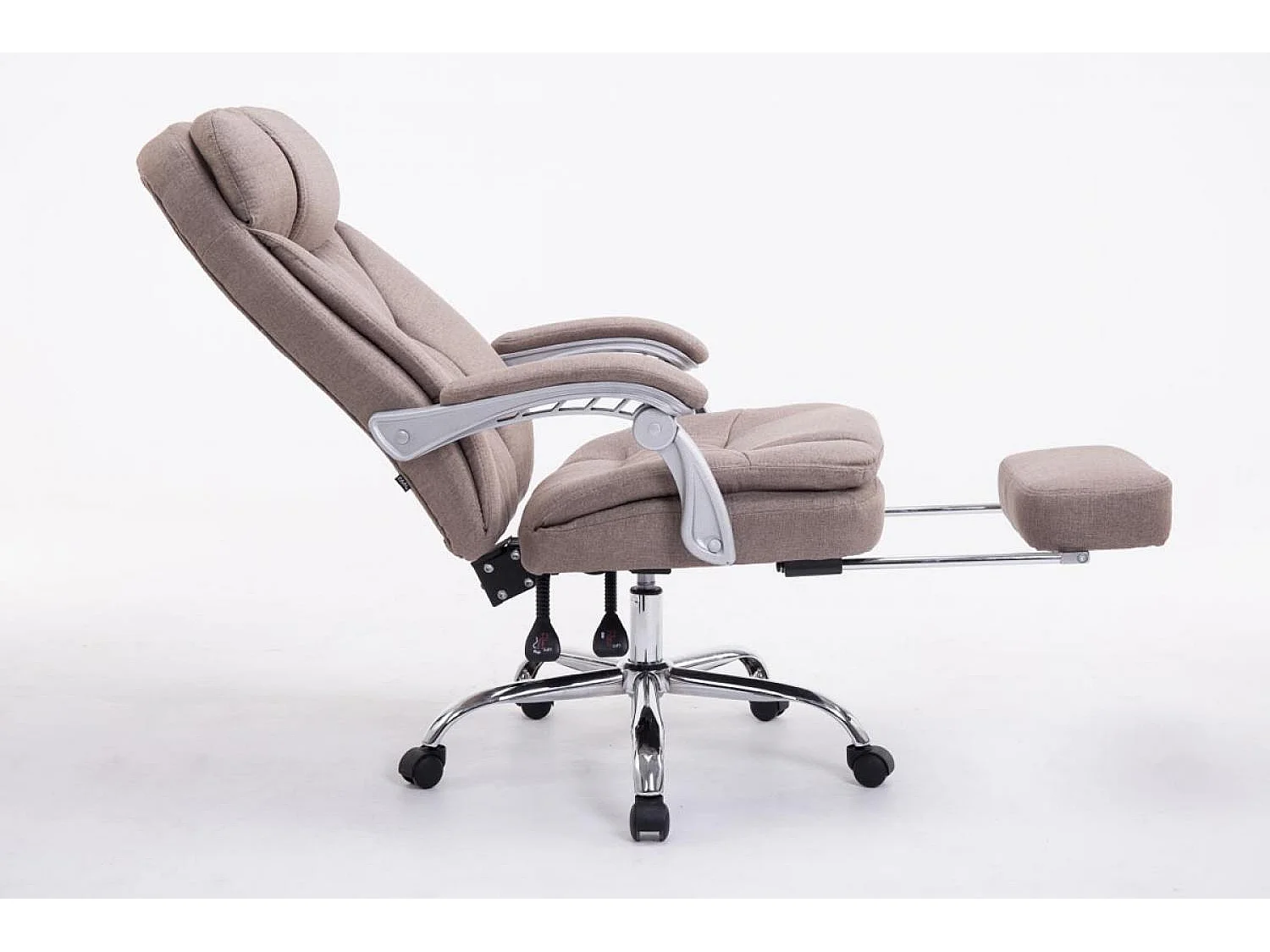 Chaise de bureau - Tissu - Taupe - XL Troy