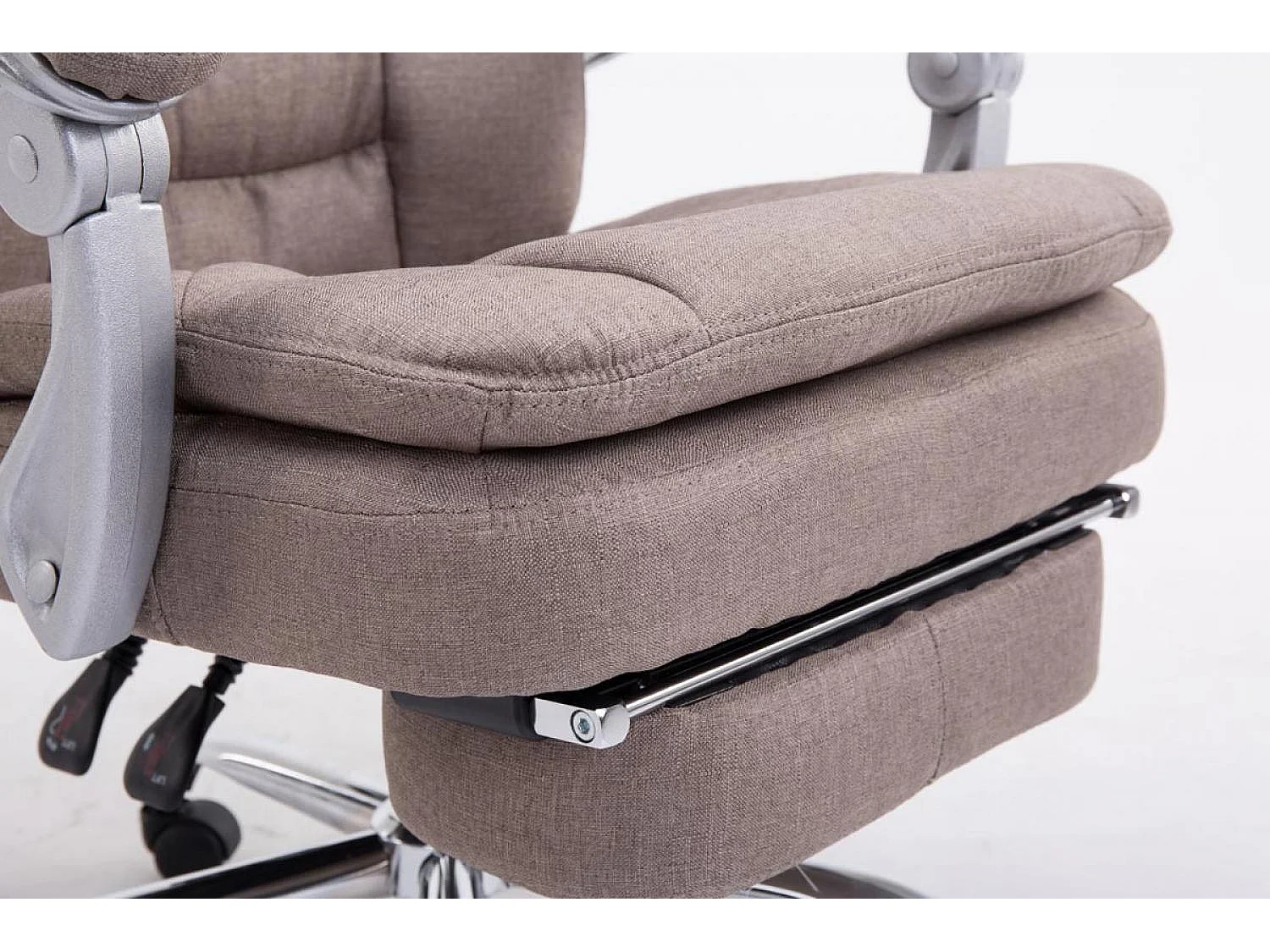 Chaise de bureau - Tissu - Taupe - XL Troy