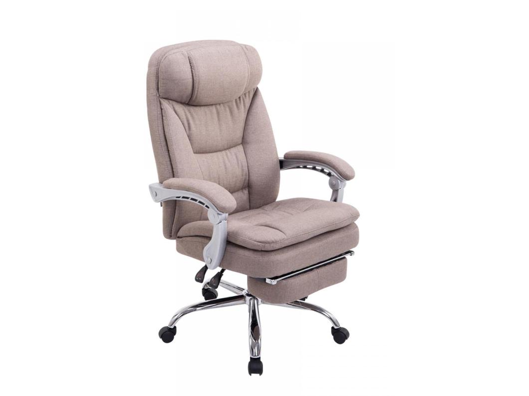 Chaise de bureau - Tissu - Taupe - XL Troy