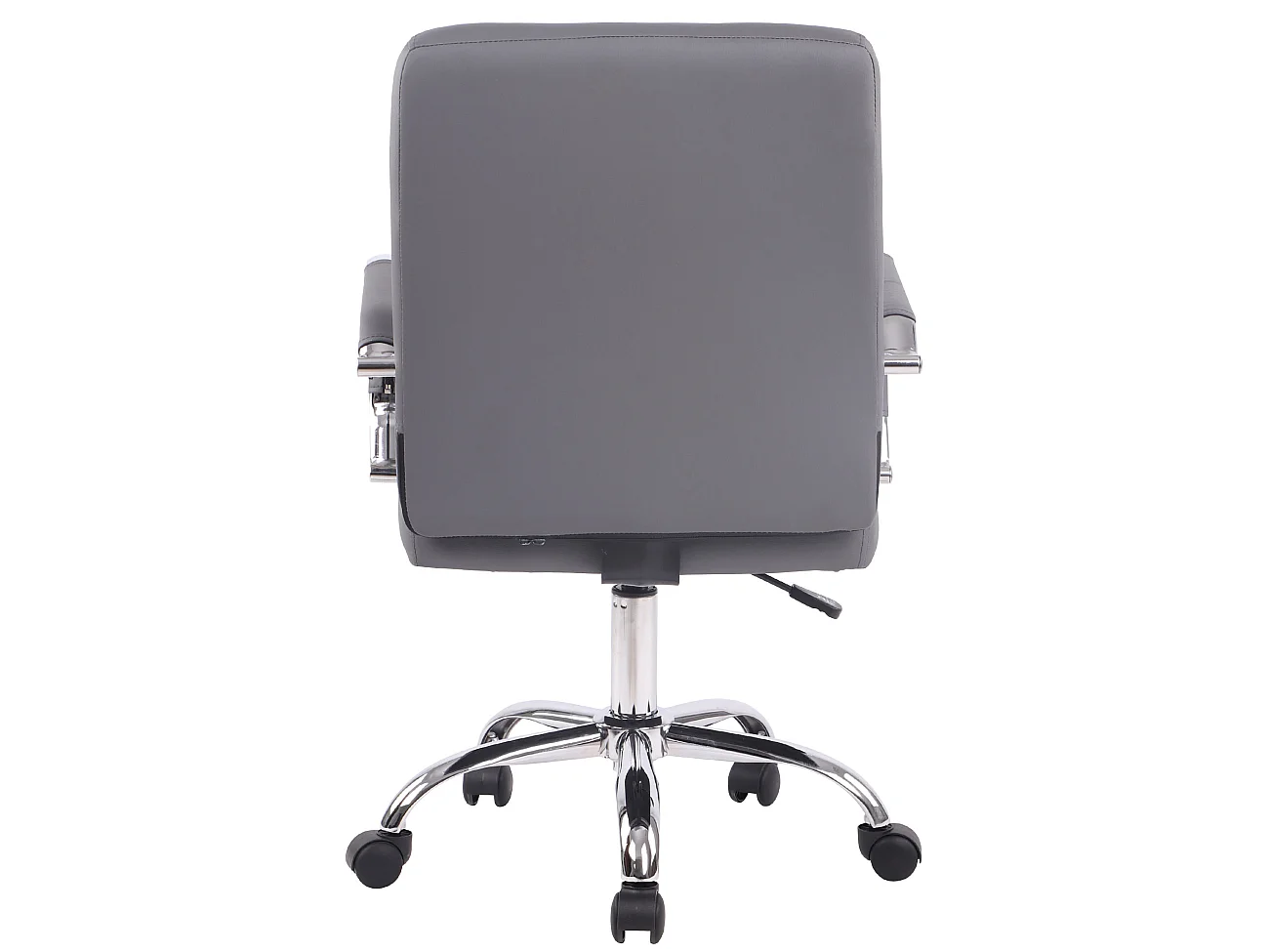 Chaise de bureau - Similicuir & Noir - Gris - Deli PRO