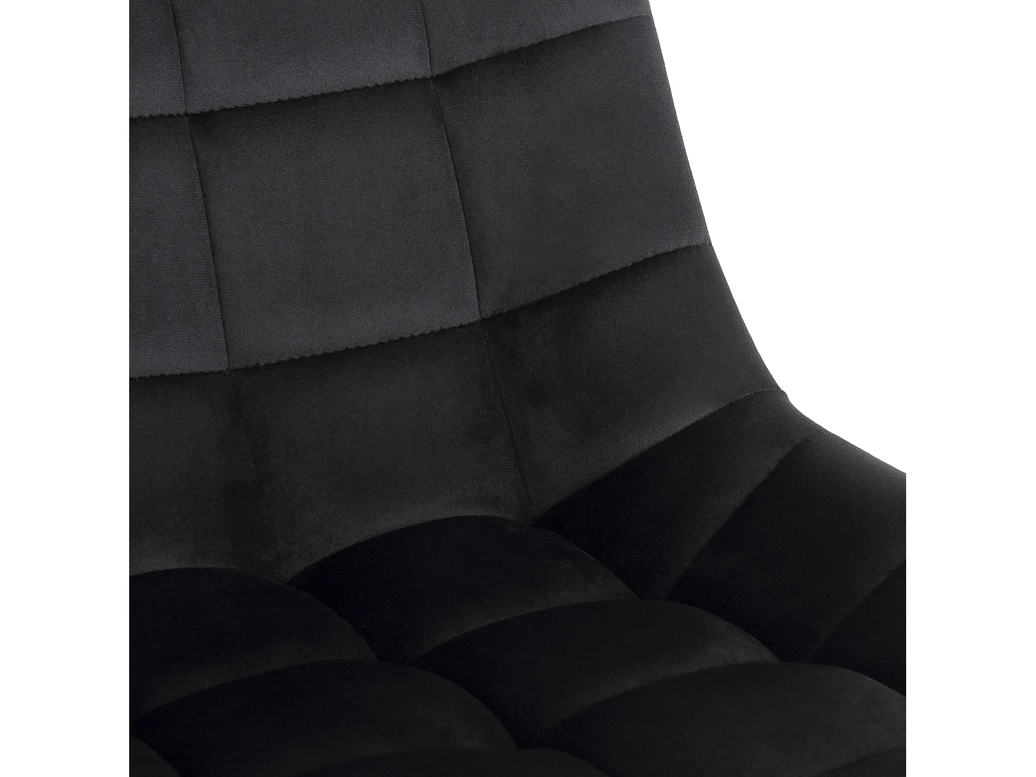 Chaise de bureau - Velours - Noir - Medford