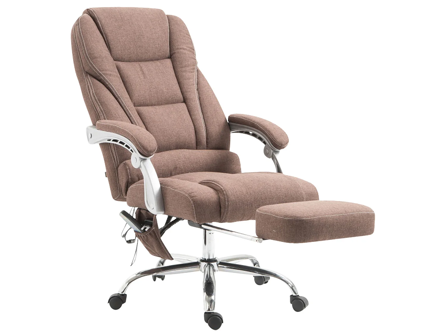 Chaise de bureau - Tissu - Marron - Pacific